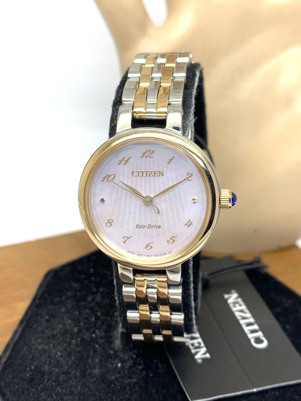 Citizen Women's Watch EM0996-84Y Eco Drive Mother of Pearl Dial Rose Gold Steel
